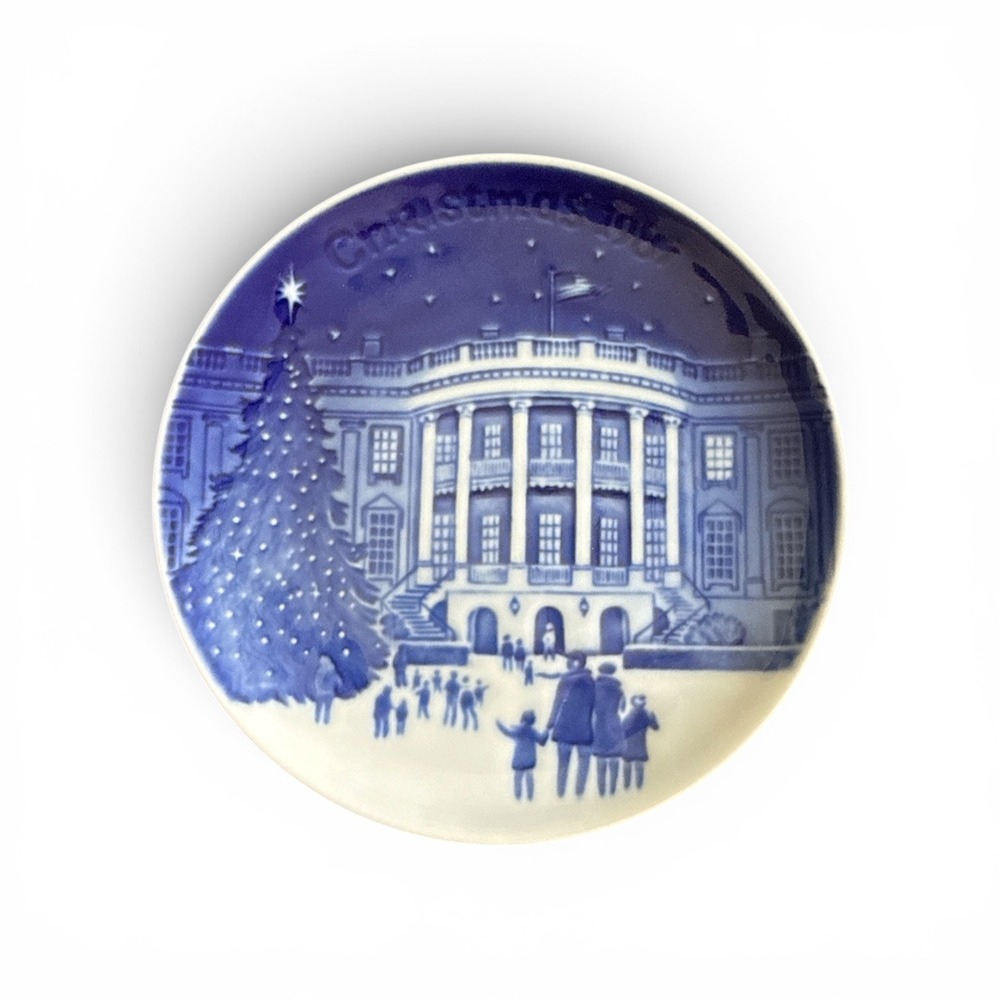 Bing & Grondahl 1987 Christmas Eve at the White House Porcelain Plate 9787